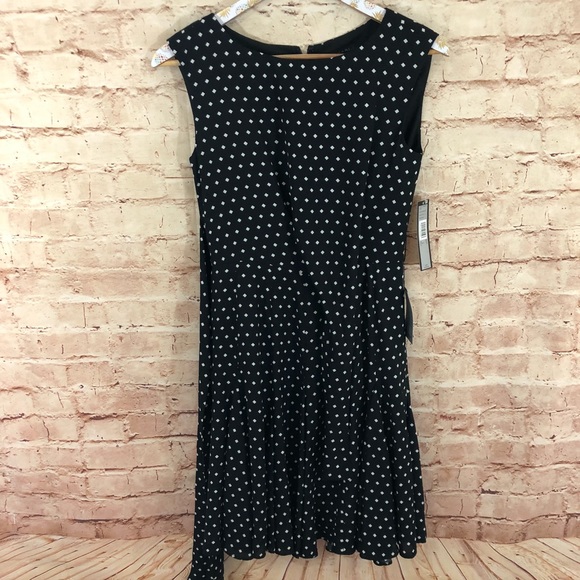 NWT Tahari Dot Wrap Dress - Picture 2 of 8